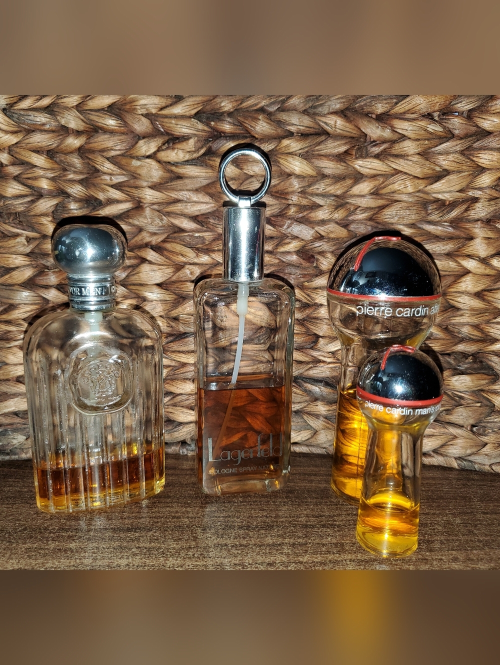 Lot Of For Vintage Men's Cologne Giorgio Beverly Hills, Pierre Cardin, Lagerfeld